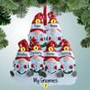 Christmas Ornament of Gnome Family with Snowflake - 6 Christmas Ornament of Gnome Family with Snowflake - 6