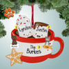 Personalized Hot Cocoa Couple with Star - 2 Christmas Ornament