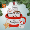 Personalized Hot Cocoa Family with Star - 4 Christmas Ornament