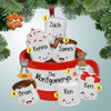 Personalized Hot Cocoa Family with Star - 6 Christmas Ornament