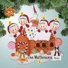 image of Gingerbread House Family - 4 ornament with Pets