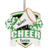 Personalized Cheer Banner with Megaphone - Green Christmas Ornament