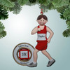 Christmas Ornament of Red Race Event Runner Male - Brown Hair Ornament Christmas Ornament of Red Race Event Runner Male - Brown Hair Ornament