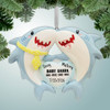 Personalized Expecting Baby Shark Couple Christmas Ornament