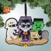 Personalized Halloween Monsters Family - 3 Christmas Ornament