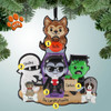 Personalized Halloween Monsters Family - 4 Christmas Ornament