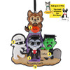 Personalized Halloween Monsters Family - 4 Christmas Ornament