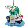 Personalized World Traveler with Passport and Luggage Christmas Ornament