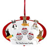 Personalized Red and White Ornament with Banner Ornament