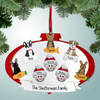 Personalized Red and White Ornament with Banner Ornament
