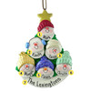 Personalized Snowman Family in Tree - 6 Christmas Ornament