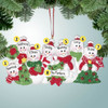 Christmas Ornament of Festive Snowman Family - 7