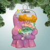 Christmas Ornament of Big Sister in Chair - Blonde