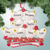 Christmas Ornament of Grandchildren with 8 Hearts