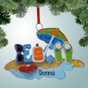 Christmas Ornament of Beach with Bottle of Sunscreen Christmas Ornament of Beach with Bottle of Sunscreen