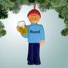 Christmas Ornament of Beer Drinker - Male