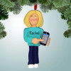 Christmas Ornament of Smart Phone - Female with Blonde Hair Christmas Ornament of Smart Phone - Female with Blonde Hair