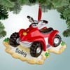 image of Red 4-Wheeler on Sand ornament