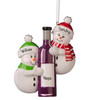 image of Snowman Couple Hugging Wine Bottle ornament