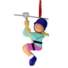 image of Zipline with Yellow Rope - Female Blonde ornament