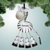 Christmas Ornament of Zebra with Dangling Feet