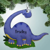 image of Purple Brontosaurus Dinosaur ornament