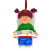 Personalized Potty Training Girl - Brown Hair Christmas Ornament