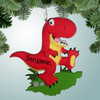 Christmas Ornament of Red T-Rex Dinosaur