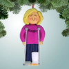 Christmas Ornament of Female with Broken Leg - Blonde