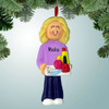 Christmas Ornament of Manicurist with Purple Shirt - Blonde Christmas Ornament of Manicurist with Purple Shirt - Blonde