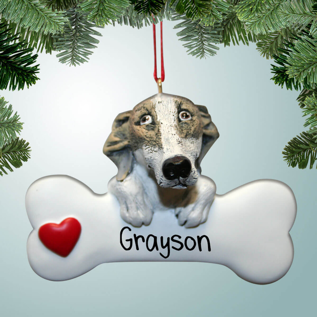 Greyhound Christmas Ornament