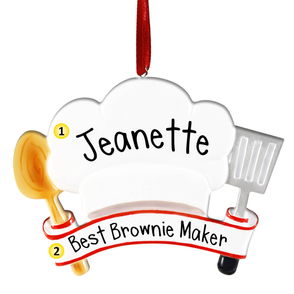 Personalized Chef Hat Knife Shaped Christmas Ornament, Idea Gift For M