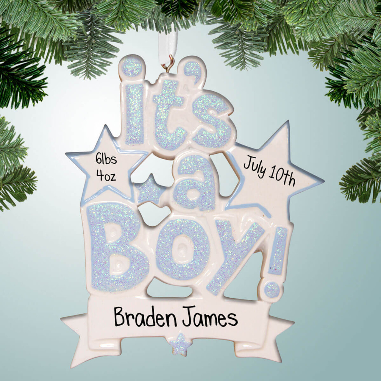 it a boy christmas ornament