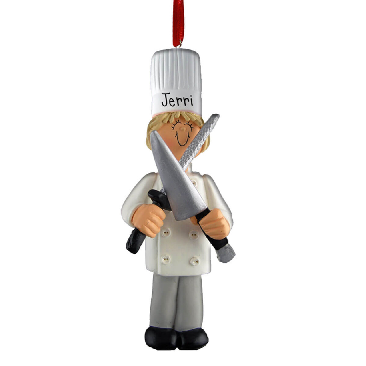 Cook Minimalist Personalized Kitchen Chef Ornament