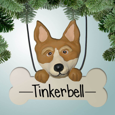 Christmas Ornament of Chihuahua Dog on Bone Christmas Ornament of Chihuahua Dog on Bone