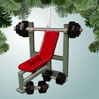 Christmas Ornament of Weight Bench Christmas Ornament of Weight Bench