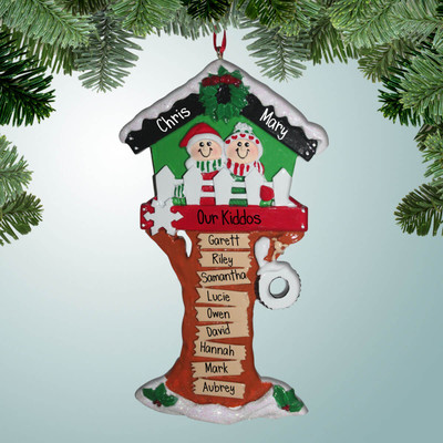 image of Christmas Tree House Family ornament image of Christmas Tree House Family ornament