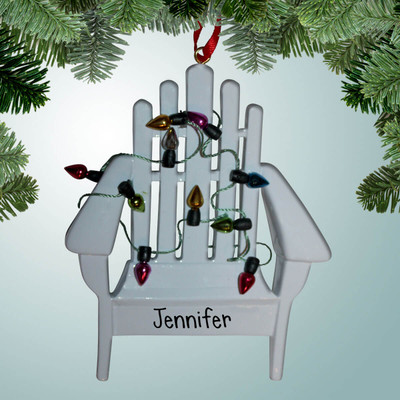 Christmas Ornament of Sand Chair with Christmas Lights Christmas Ornament of Sand Chair with Christmas Lights
