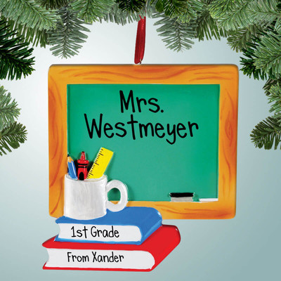Christmas Ornament of Teacher Chalkboard Christmas Ornament of Teacher Chalkboard