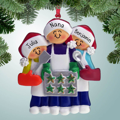 image of Baking Cookies Family - 3 ornament image of Baking Cookies Family - 3 ornament