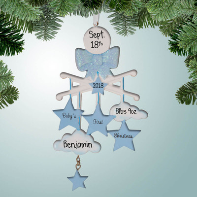 Christmas Ornament of Baby Boy Mobile 1st Christmas Ornament of Baby Boy Mobile 1st