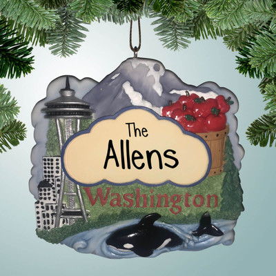 Christmas Ornament of Washington State Ornament/Magnet Christmas Ornament of Washington State Ornament/Magnet