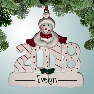 Christmas Ornament of 2018 Snowman Christmas Ornament of 2018 Snowman
