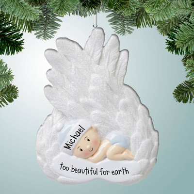 image of Baby Boy Angel ornament image of Baby Boy Angel ornament