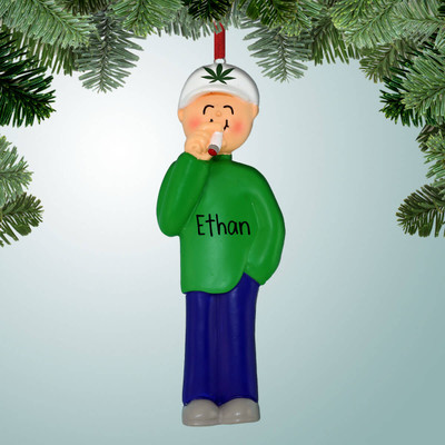 Christmas Ornament of Smoker - Male Christmas Ornament of Smoker - Male