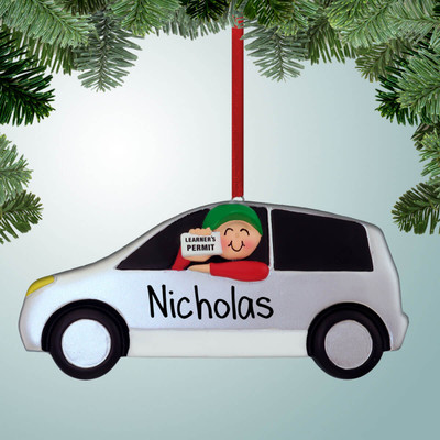 Christmas Ornament of Learner's Permit - Male Christmas Ornament of Learner's Permit - Male
