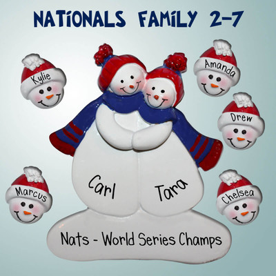 Christmas Ornament of Nationals Snowman Family Christmas Ornament of Nationals Snowman Family