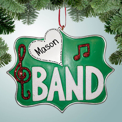 Christmas Ornament of Band Sign with Heart Christmas Ornament of Band Sign with Heart