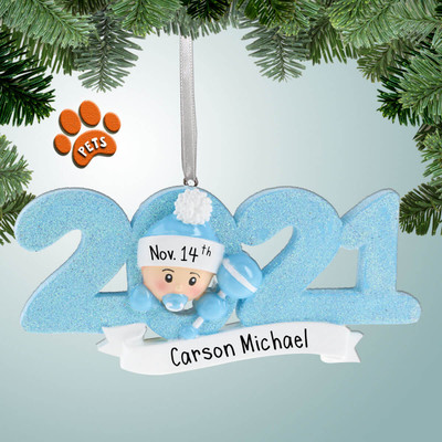 Christmas Ornament of 2021 Baby Boy 1st Christmas Ornament of 2021 Baby Boy 1st