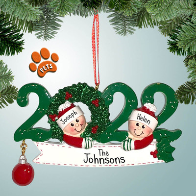 2022 Personalized Christmas Ornament Couple - 2 2022 Personalized Christmas Ornament Couple - 2